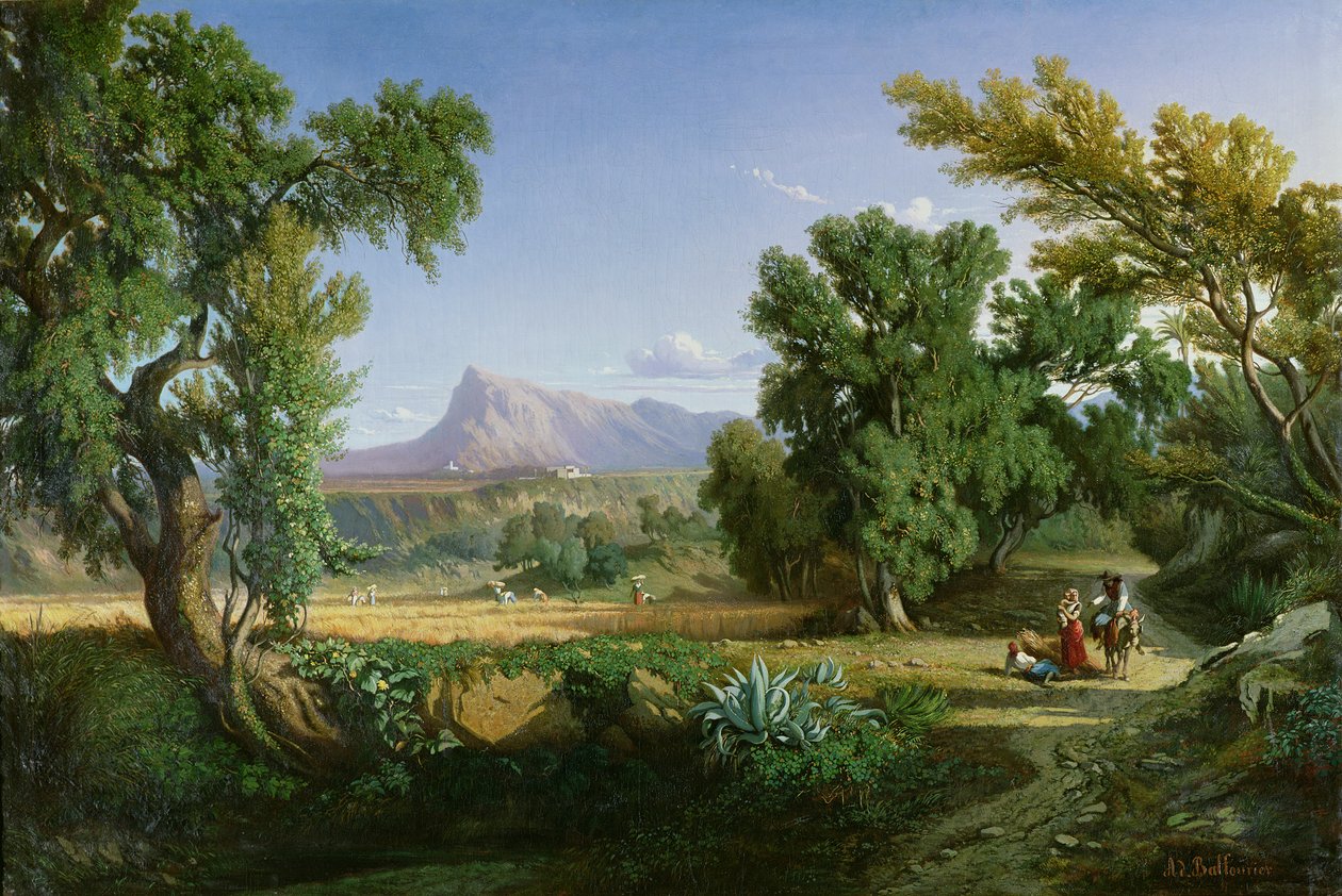 Periferia de Valdemusa, Maiorca, 1847 de Adolphe Paul Emile Balfourier