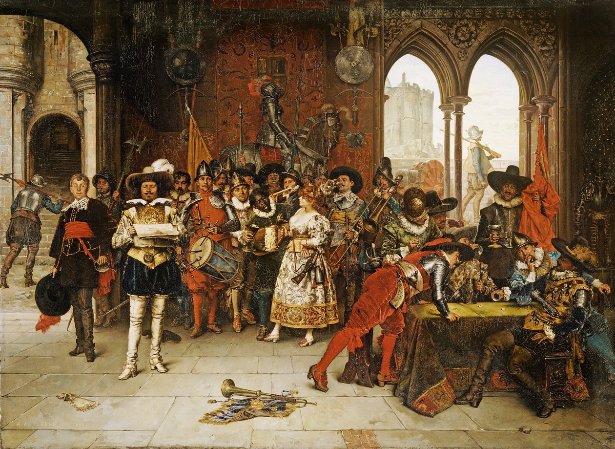 Mosqueteiros do rei de Adolphe Alexandre Lesrel