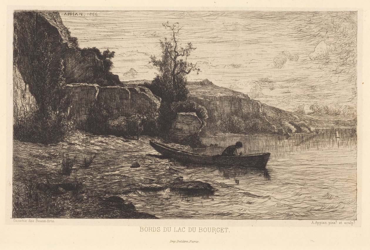Margens do lago do Bourget de Adolphe Appian