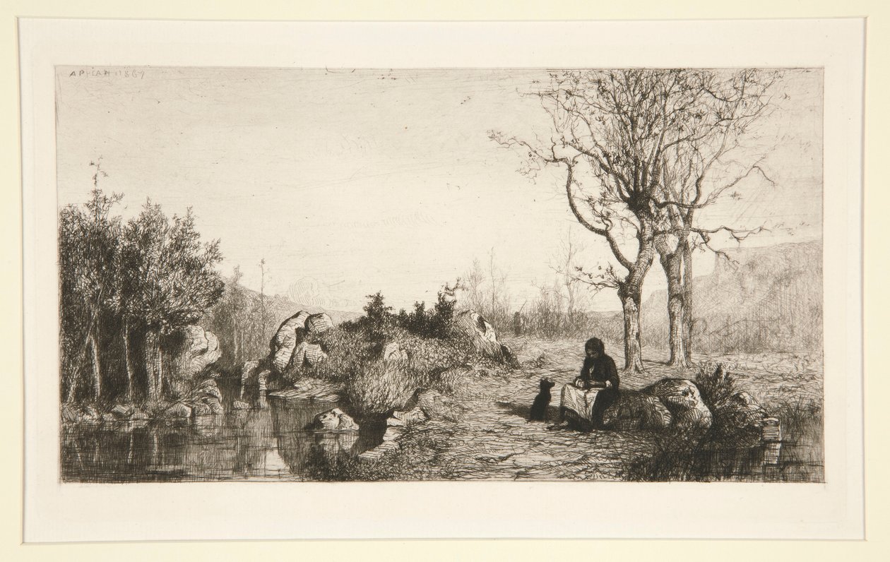 Margens do córrego em Rossilon (Ain) de Adolphe Appian