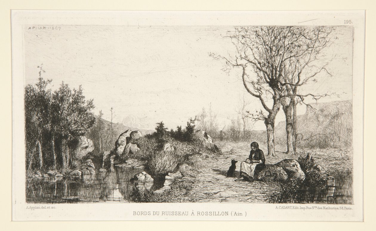 Bancos do riacho em Rossilon (Ain) de Adolphe Appian
