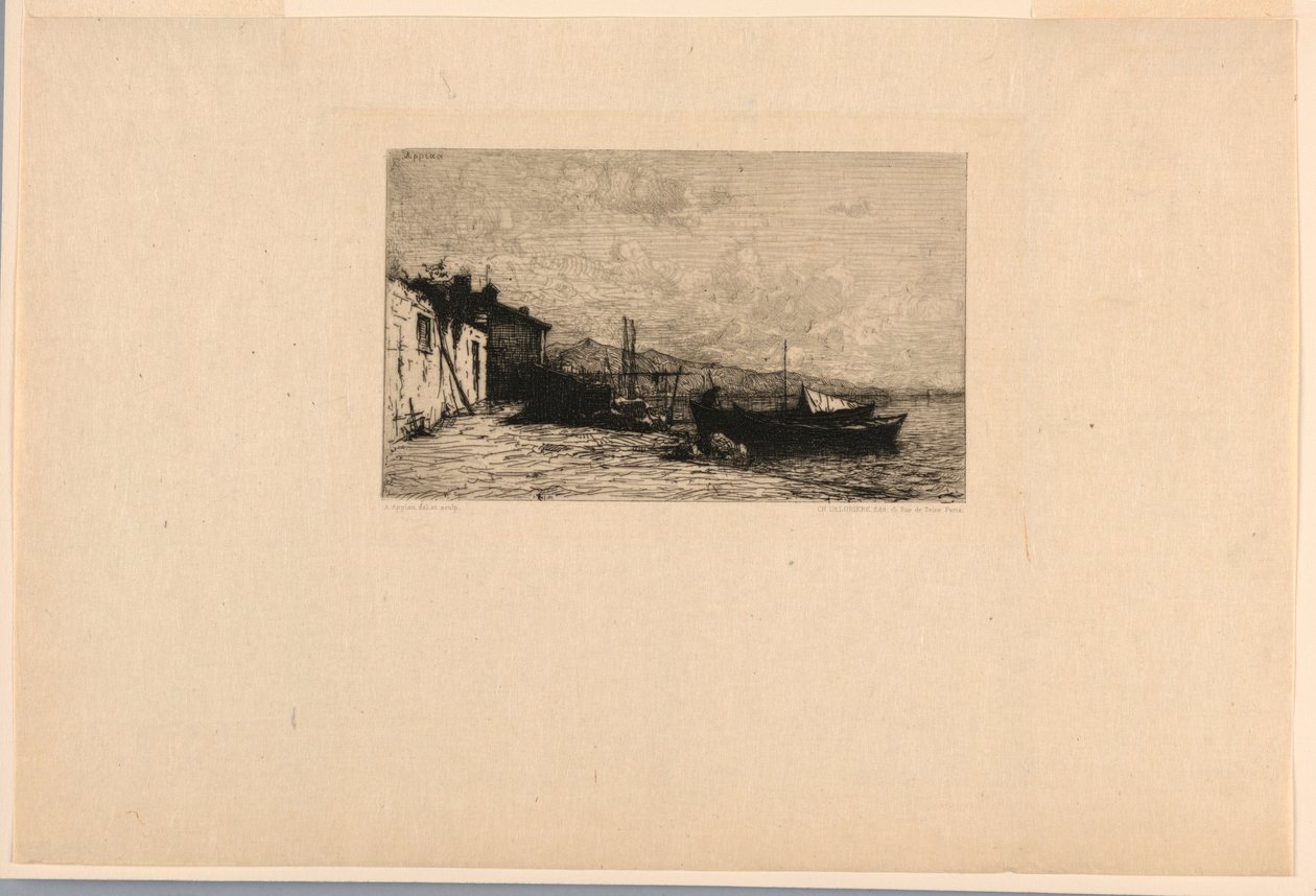Cabana do Pescador (Costa da Itália) de Adolphe Appian