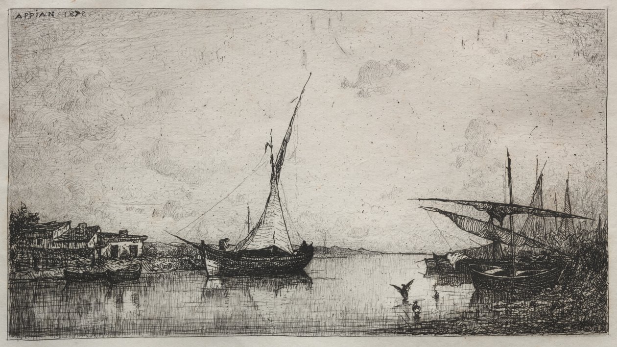 Canal em Martiques de Adolphe Appian
