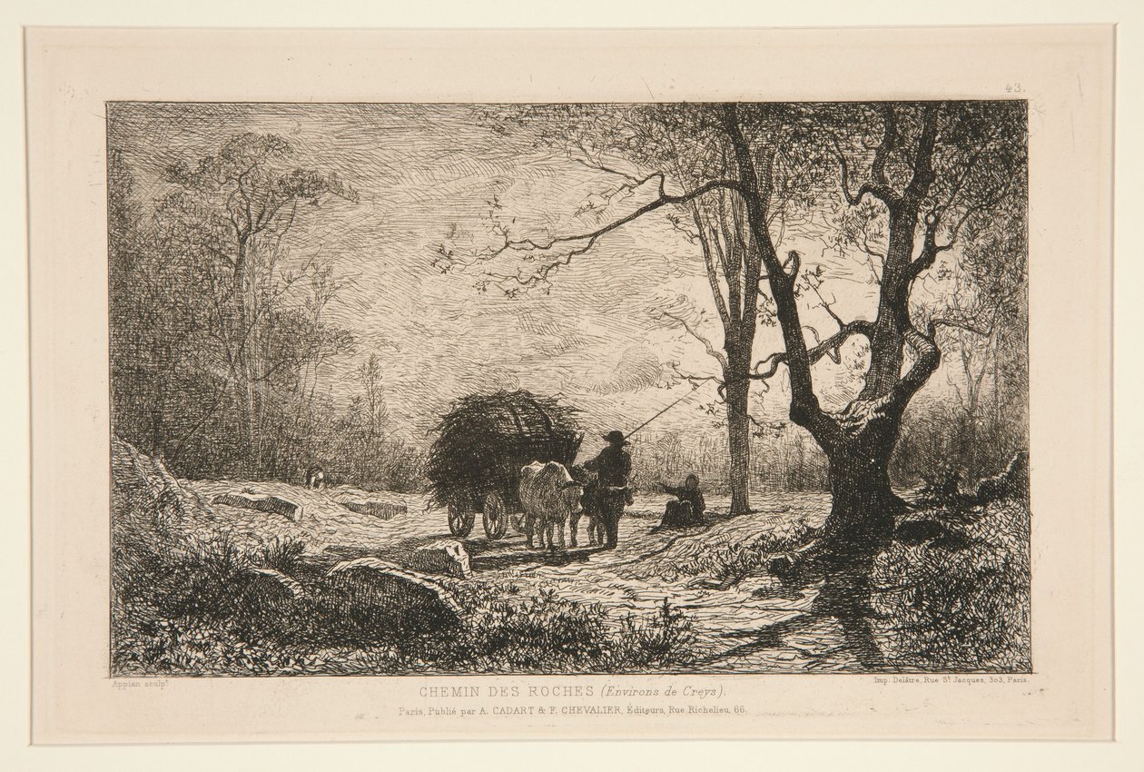 Caminho rochoso nos arredores de Creys de Adolphe Appian