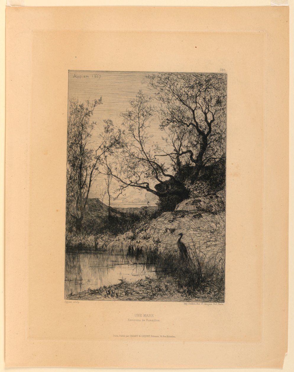 Uma Lagoa (Arredores de Roussillon) de Adolphe Appian