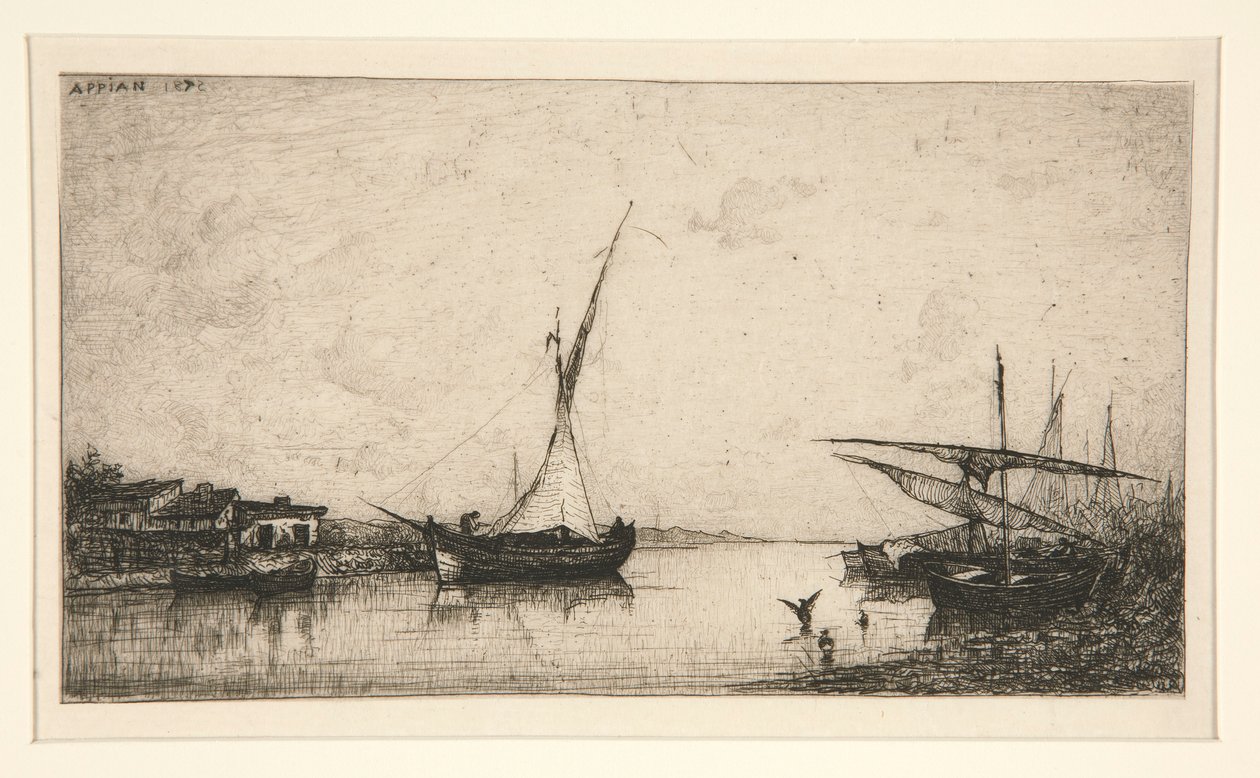uma. Duas pontes b. Barco de pesca de Adolphe Appian
