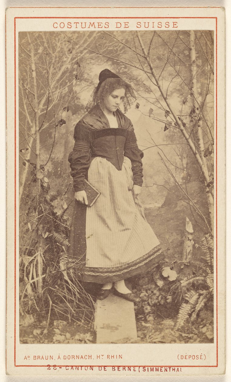 Trajes da Suíça. Cantão de Berna (Simmenthal) de Adolphe Braun