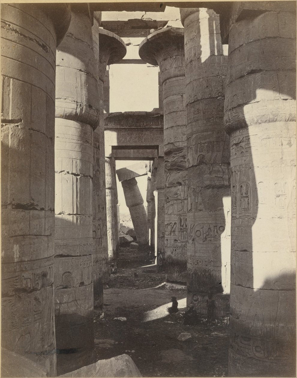 Alto Egito, Sala Hipostila em Karnak de Adolphe Braun