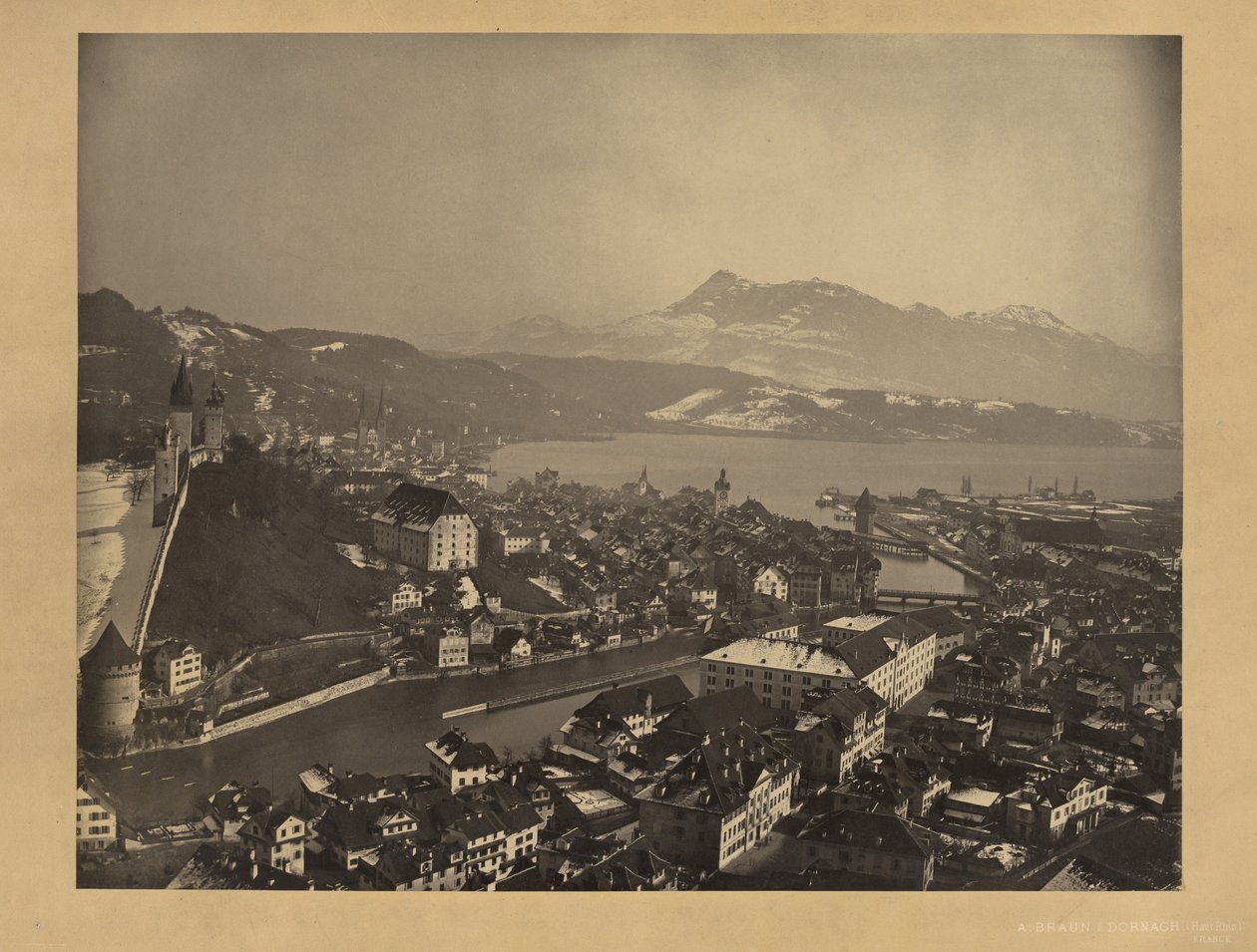 [Lago Lucerna, Suíça]. de Adolphe Braun