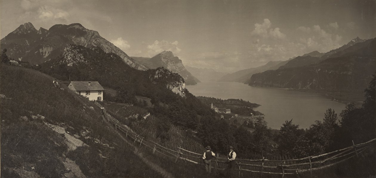 [Lago Walensee, Suíça] de Adolphe Braun