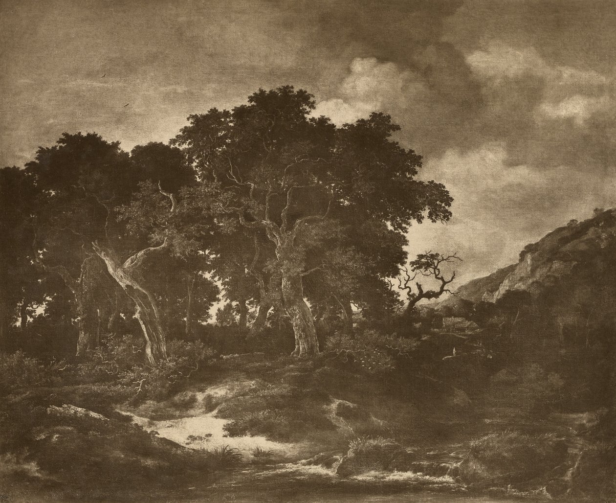 Pintura de paisagem de Ruysdael de Adolphe Braun