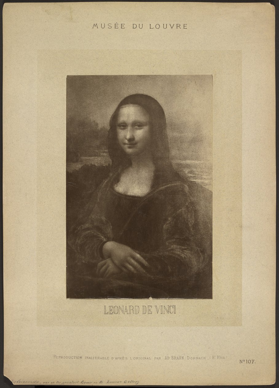 [Mona Lisa, de Da Vinci, Museu do Louvre] de Adolphe Braun
