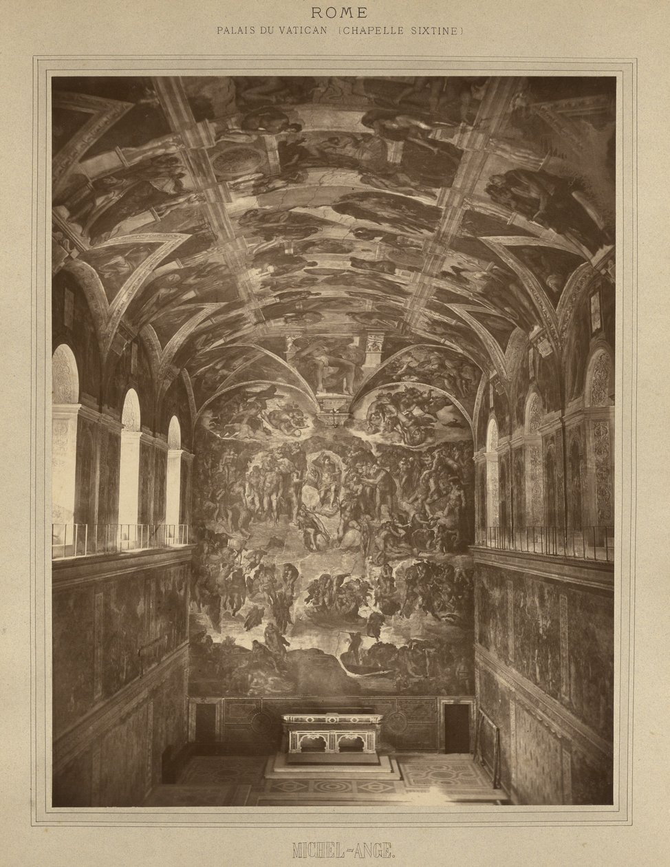 Roma - Palácio do Vaticano, Capela Sistina - Miguel Ângelo de Adolphe Braun