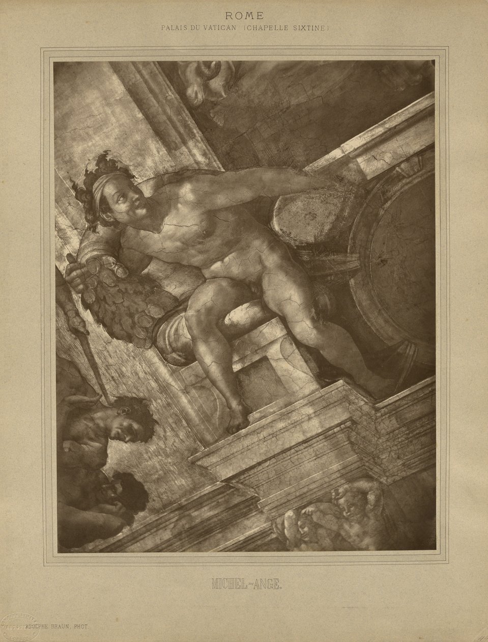 Roma - Palácio do Vaticano, Capela Sistina, Miguel Ângelo de Adolphe Braun