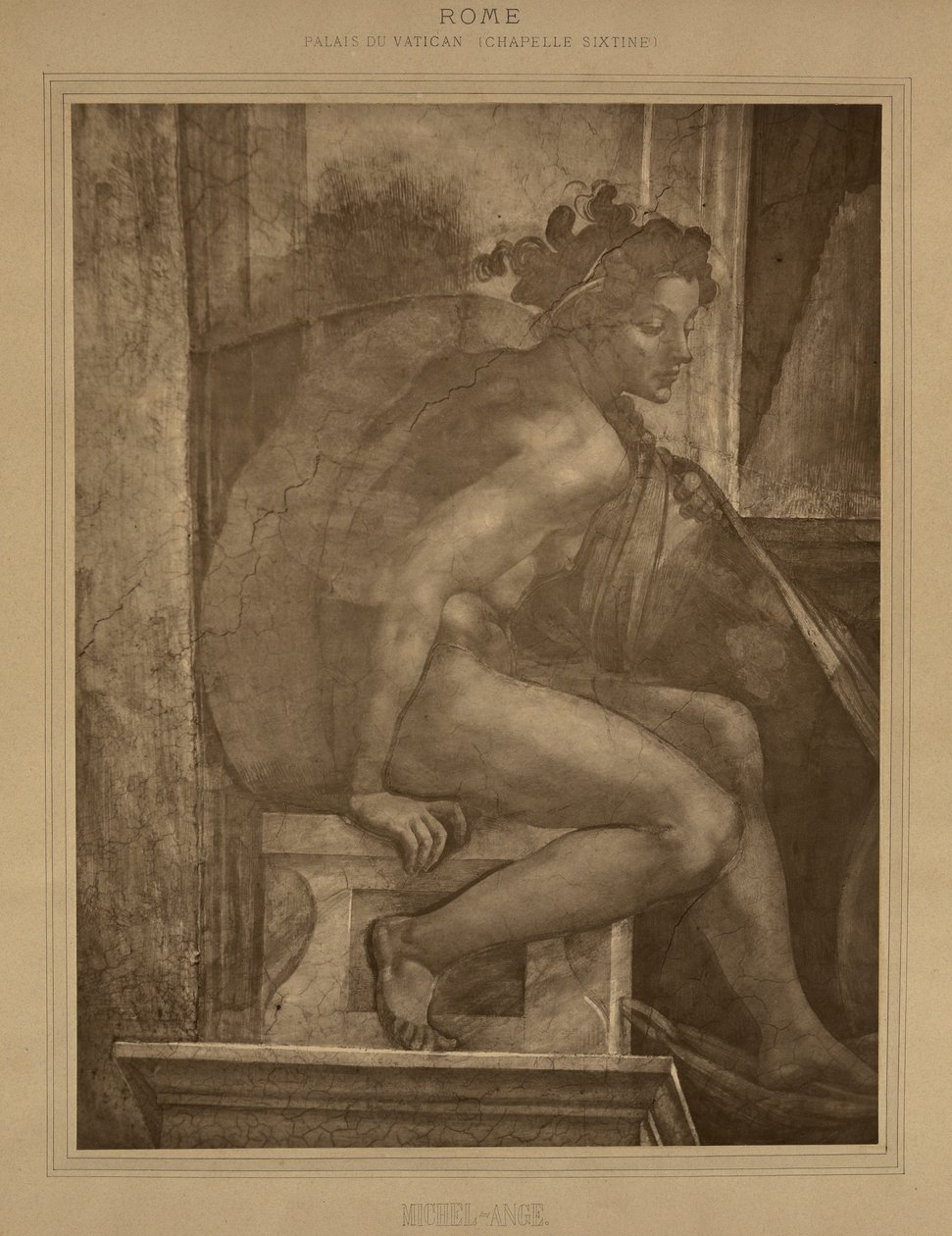 Roma - Palácio do Vaticano, Capela Sistina, Miguel Ângelo. de Adolphe Braun