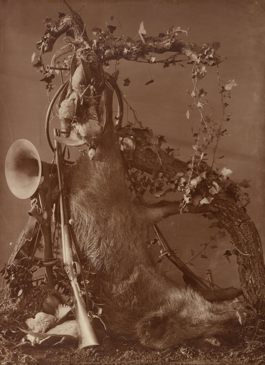 Natureza morta de uma cena de caça de Adolphe Braun