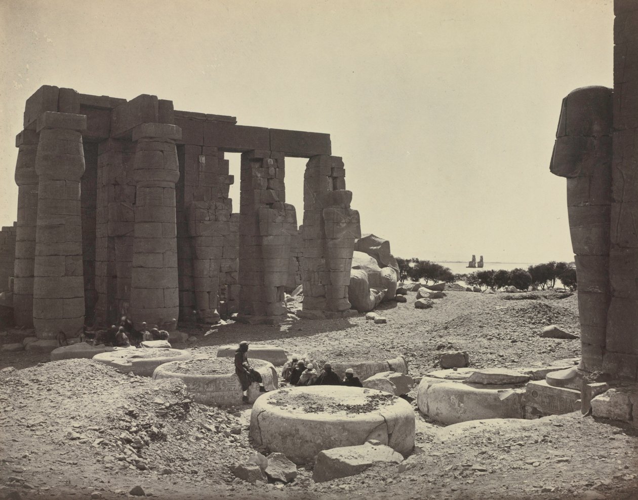 O Ramesseum, Tebas, 1869. de Adolphe Braun