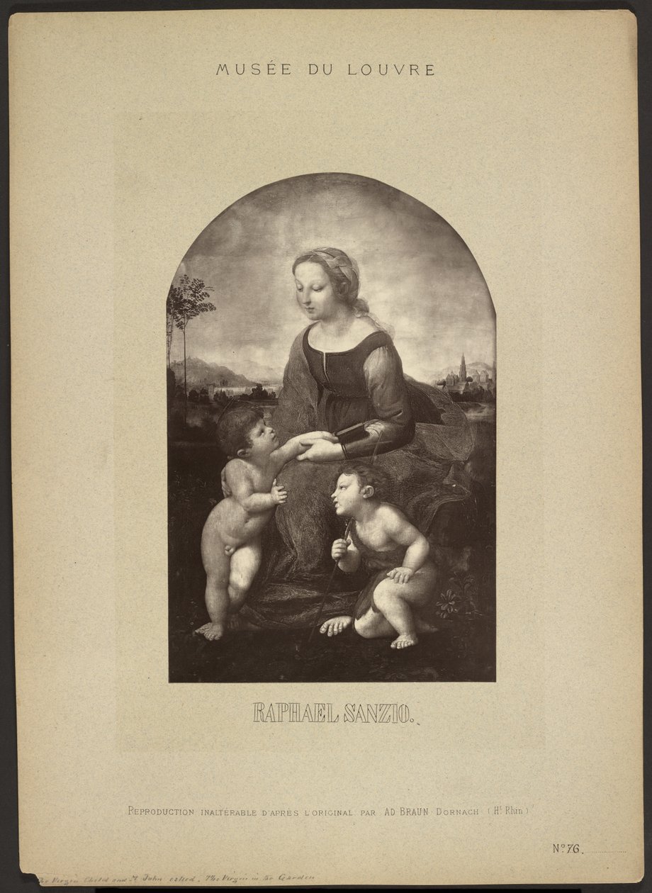 [A Virgem no Jardim, de Rafael, Museu do Louvre]. de Adolphe Braun