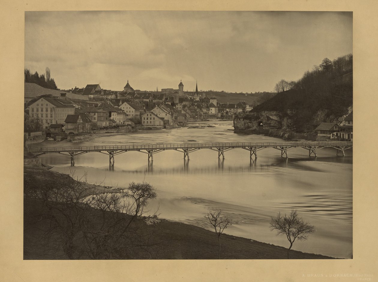 [Vista de Schaffhausen, Suíça] de Adolphe Braun