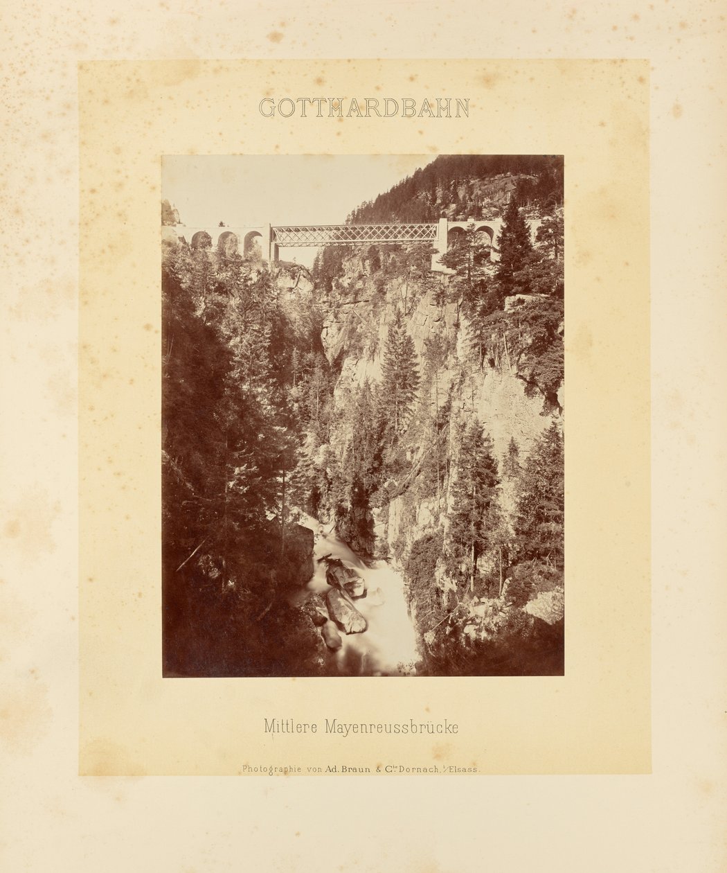Caminho de ferro de São Gotardo: Ponte do Médio Mayenreuss de Adolphe Braun and Cie