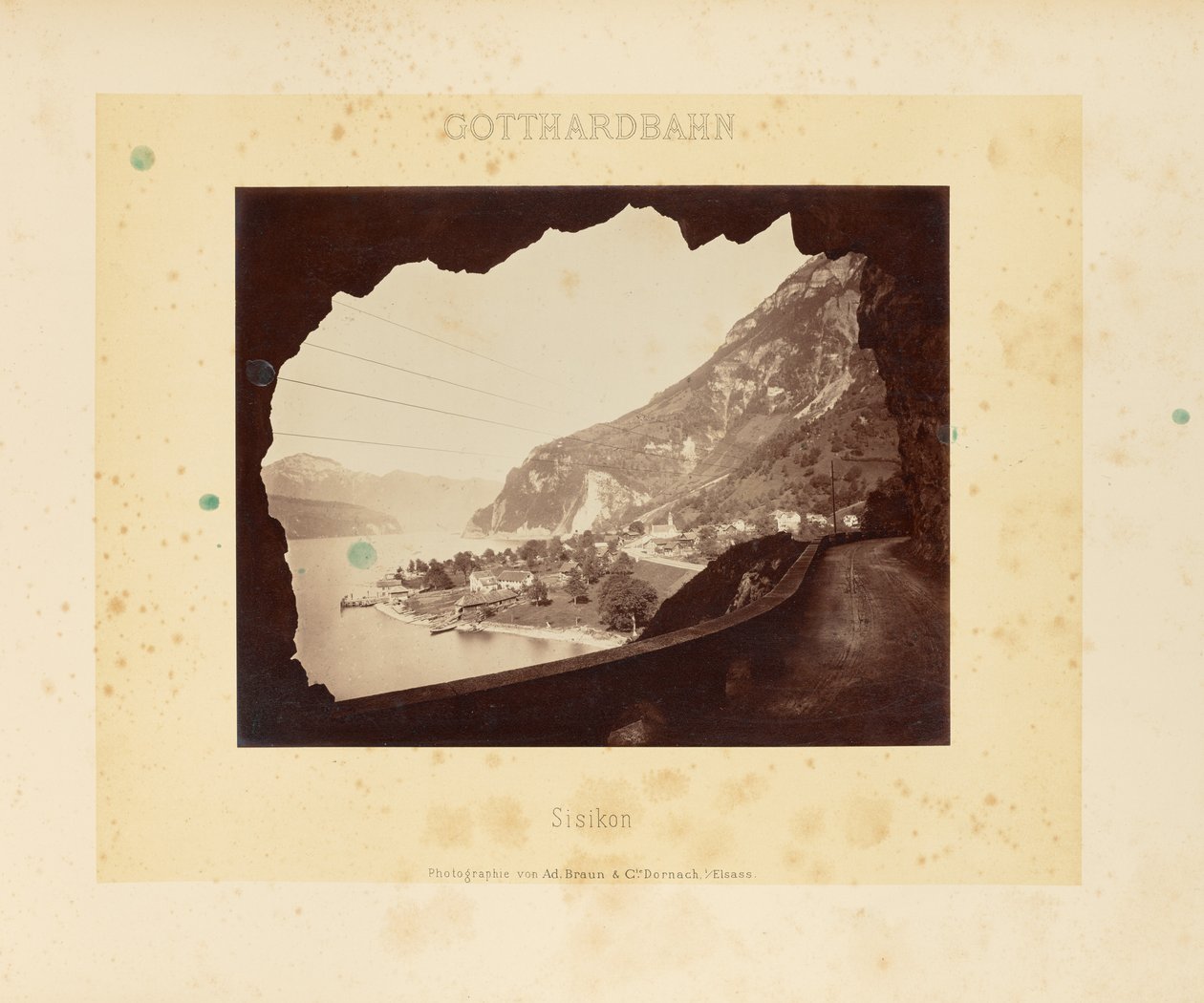 Caminho de ferro do Gotardo: Sisikon de Adolphe Braun and Cie