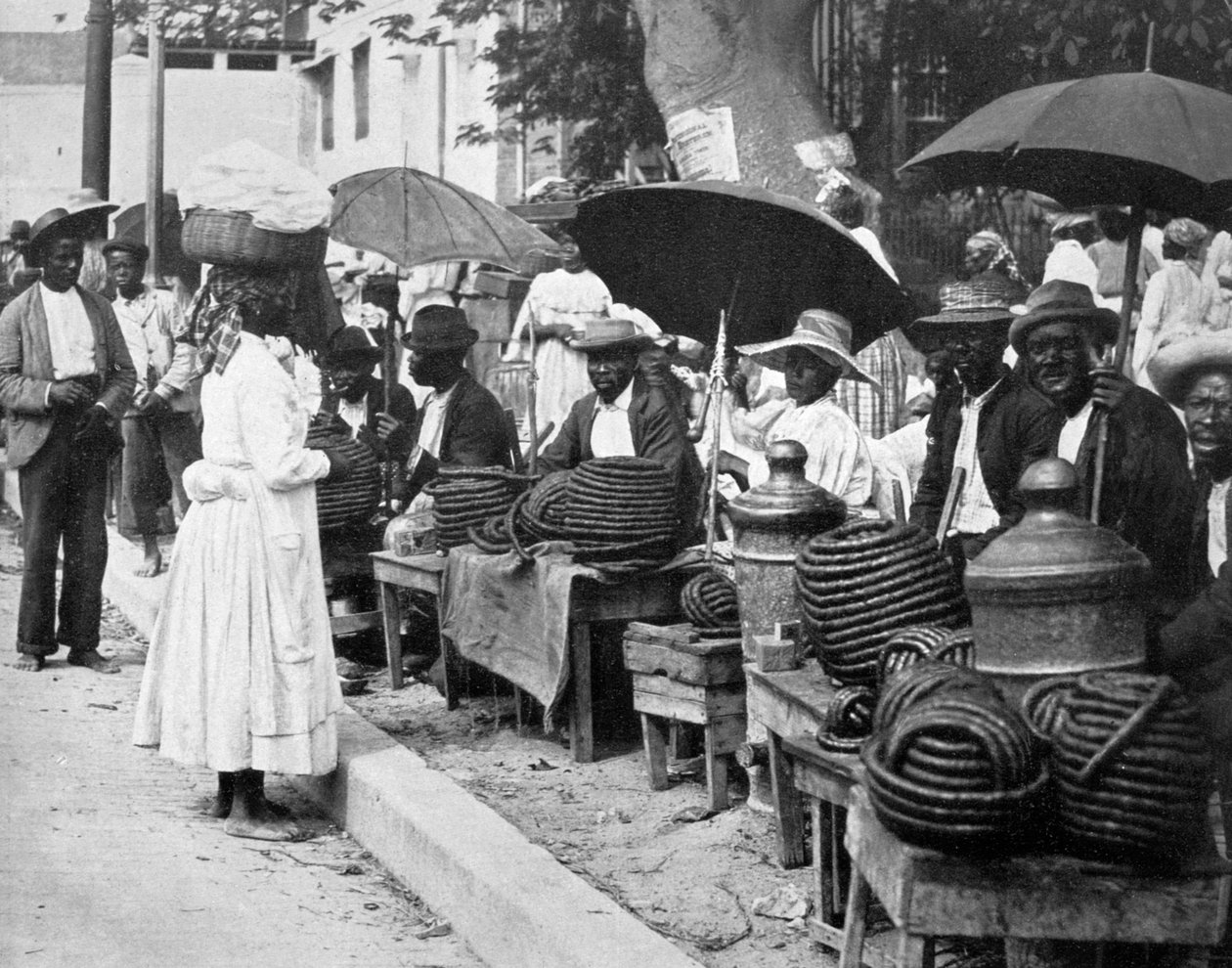Vendedores de tabaco de corda, Jamaica, c1905. de Adolphe Duperly and Son
