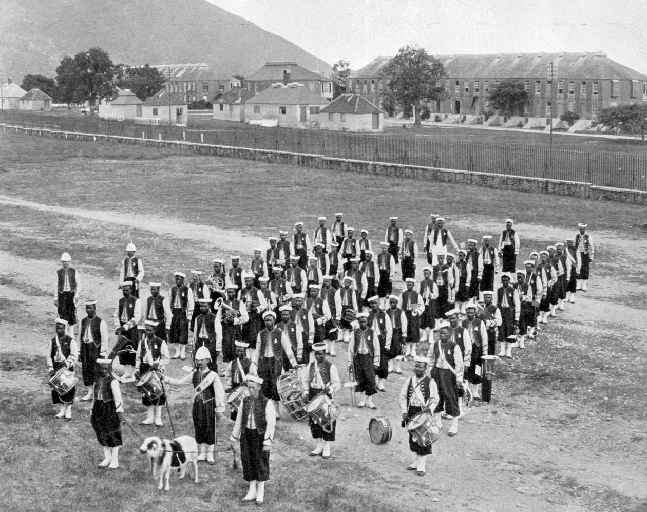 Banda das Índias Ocidentais, Up-Park-Camp, Jamaica, c1905 de Adolphe Duperly and Son