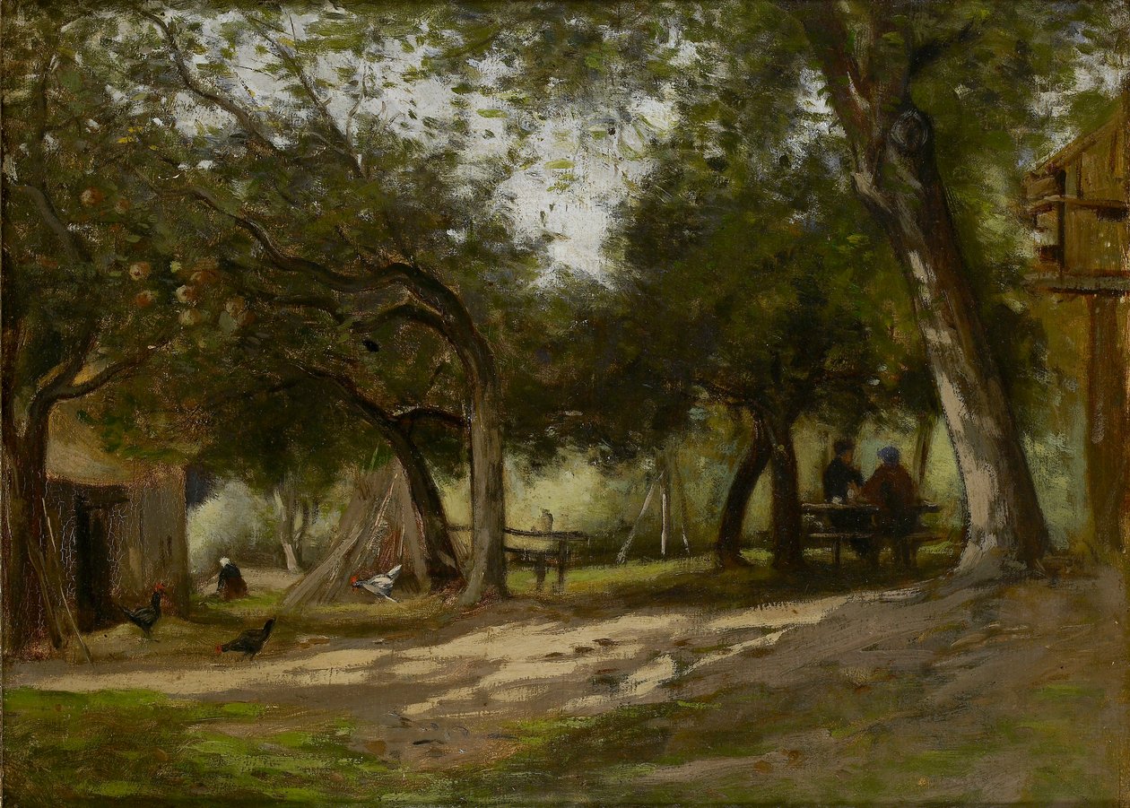 Paisagem com um curral, 1830-1880 de Adolphe Felix Cals
