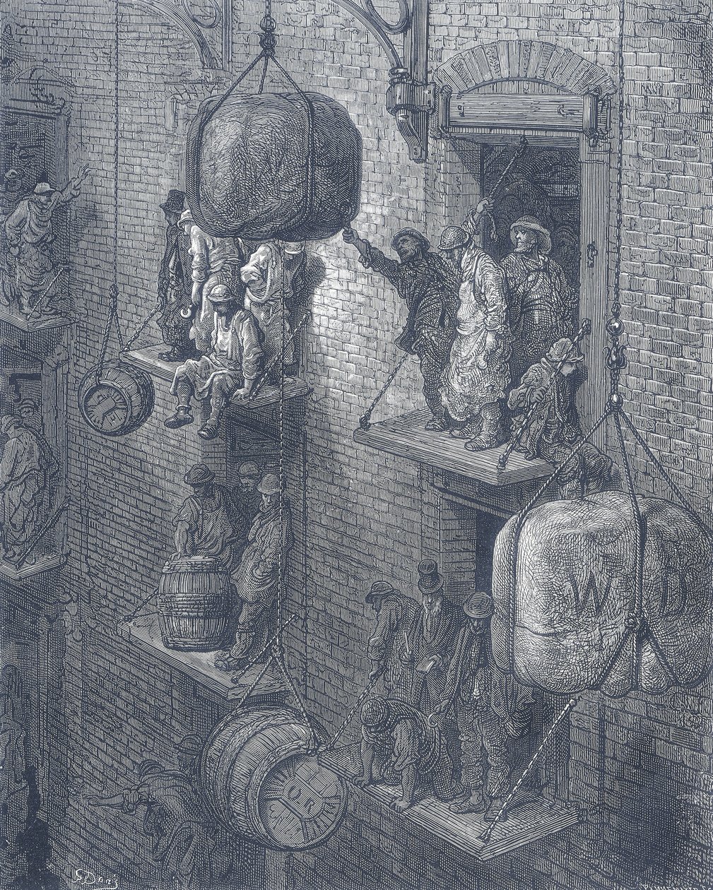 Armazenagem na cidade, 1872 de Adolphe Francois Pannemaker