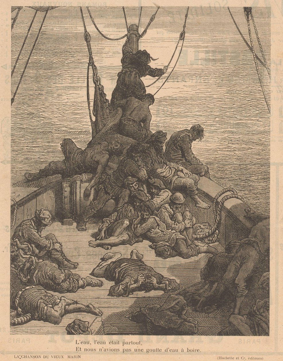Navio com tripulação sofredora
La chanson du vieux marin (título sobre o objecto) de Adolphe François Pannemaker (possibly)