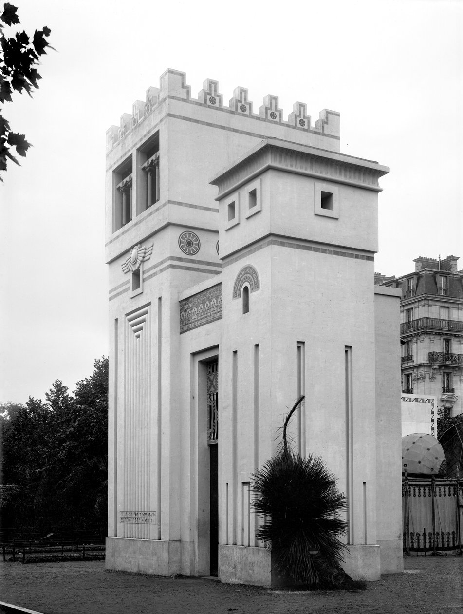 Casa Assíria, Exposição Universal, Paris, 1889 de Adolphe Giraudon