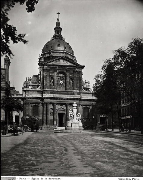 Igreja da Sorbonne construída por Jacques Lemercier (c.1585-1654) em 1635-53 de Adolphe Giraudon