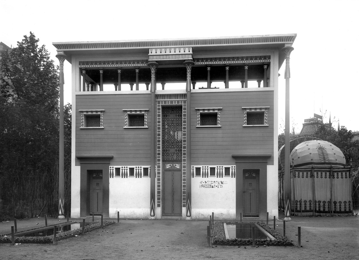 Casa Egípcia, Exposição Universal, Paris, 1889 de Adolphe Giraudon