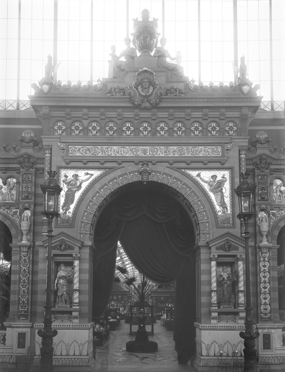 Pórtico de Cerâmica, Exposição Universal, Paris, 1889 de Adolphe Giraudon