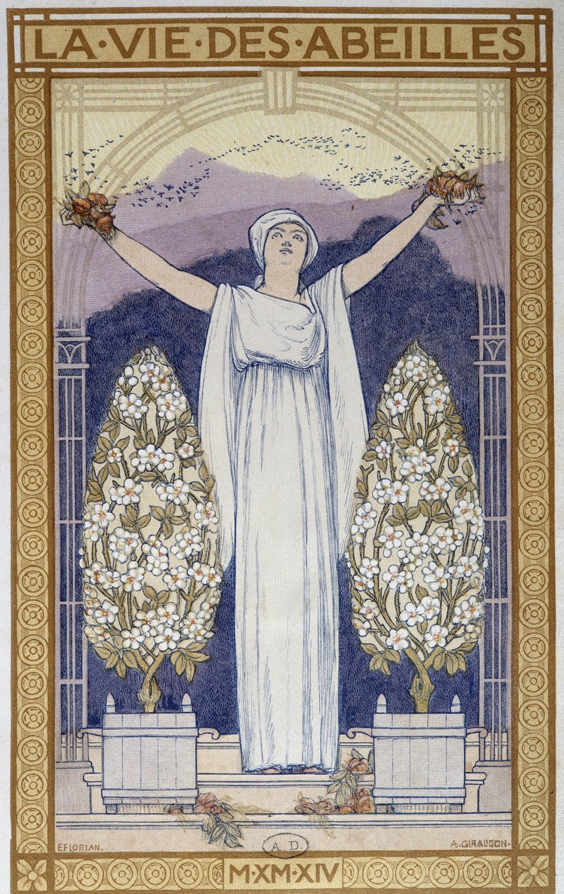 A Vida das Abelhas: Alegoria - Desenho de A. Giraudon de Adolphe Giraudon