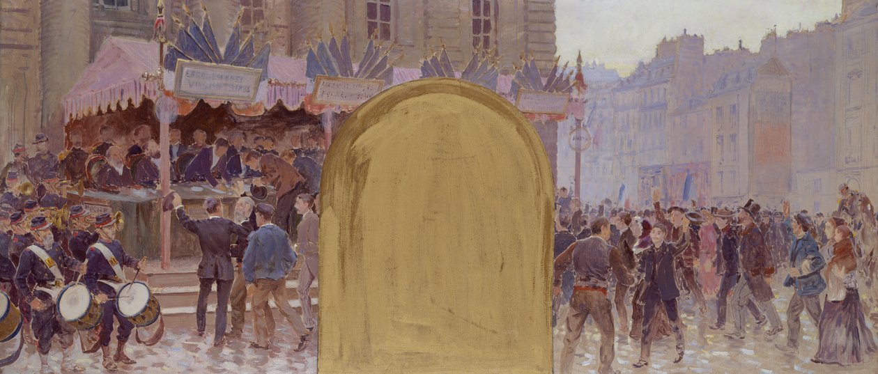 Inscrição dos voluntários, Place du Pantheon de Adolphe Gustave Binet