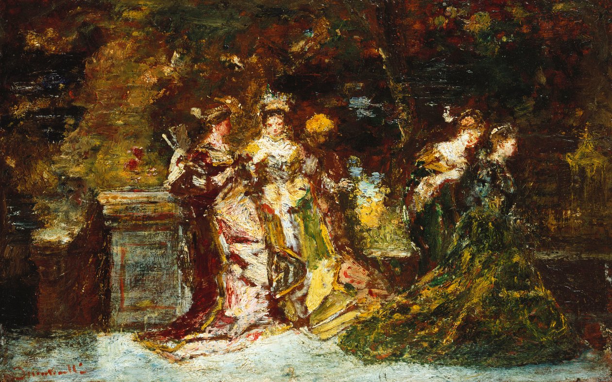 Festa Galante, c.1870 de Adolphe Joseph Thomas Monticelli