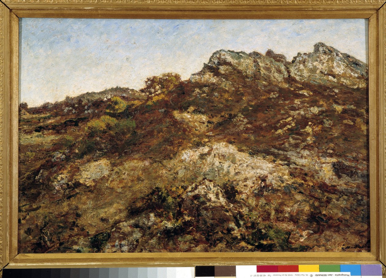 Paisagem de colinas (o maciço de Garlaban na Provença) de Adolphe Joseph Thomas Monticelli