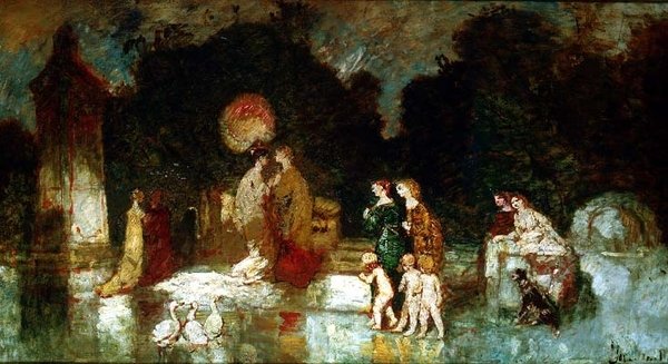 Cena no parque de Adolphe Joseph Thomas Monticelli