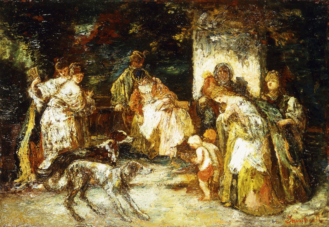 A Oferta, c.1875 de Adolphe Joseph Thomas Monticelli