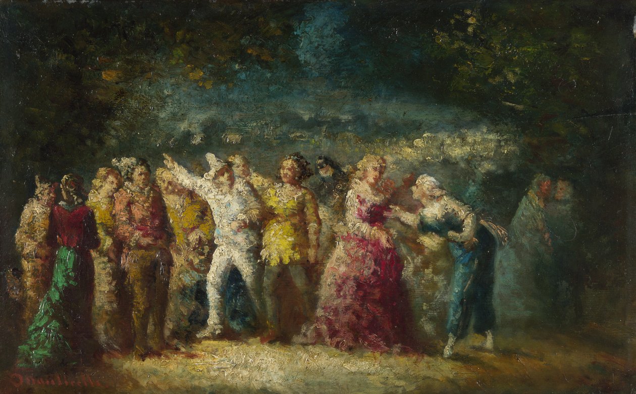 Procissão das tochas, 1870s-1880s de Adolphe Joseph Thomas Monticelli