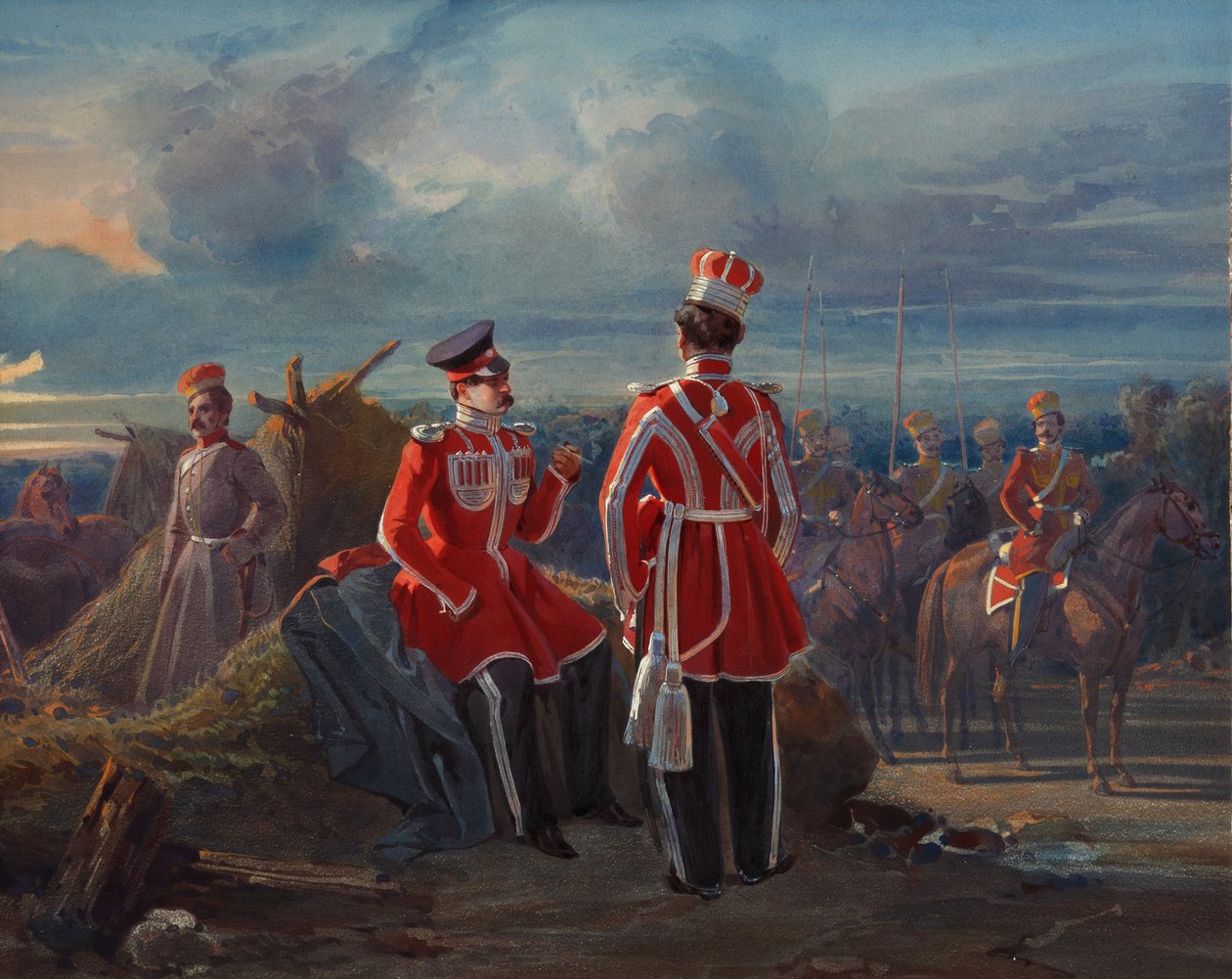 Esquadrão Tártaro da Guarda Vital da Criméia, c. 1850 de Adolphe Ladurner