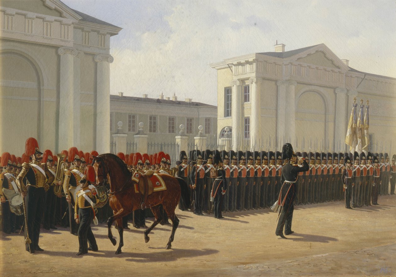 O Regimento de Izmailovo da Guarda Leib, 1846 de Adolphe Ladurner