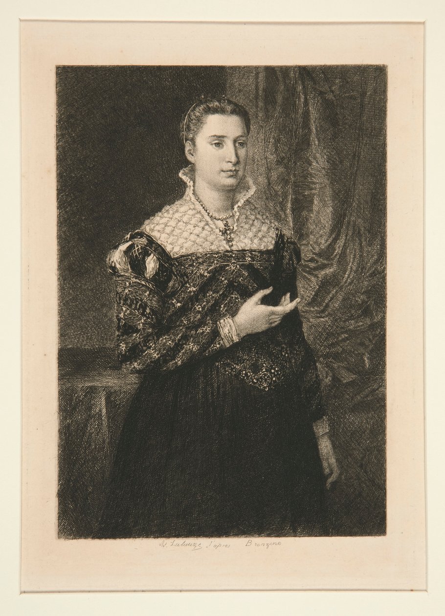 Retrato de uma Senhora de Adolphe Lalauze