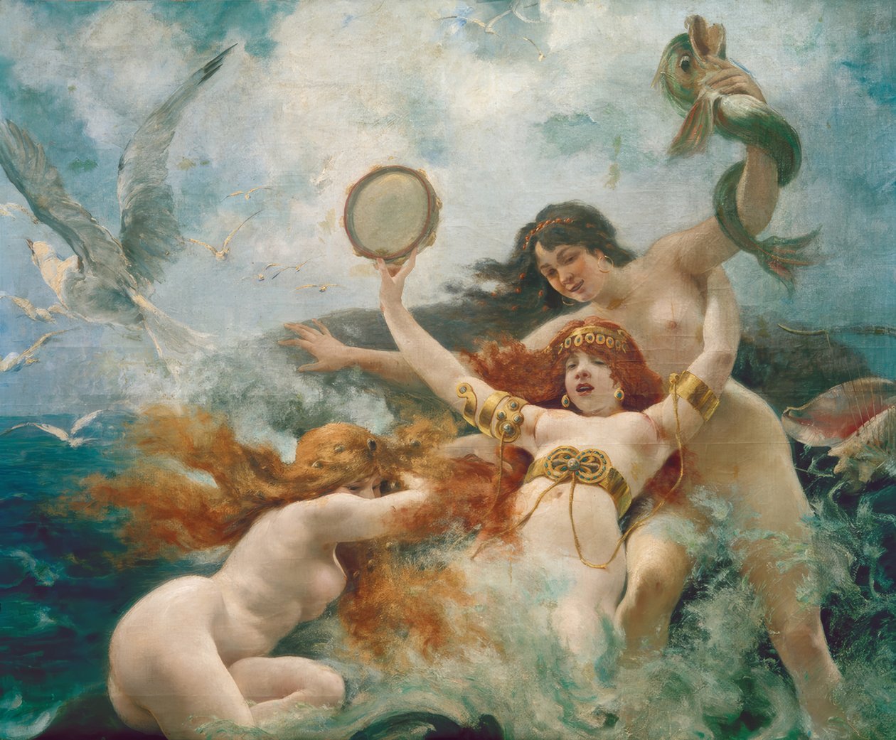 As sirenes estão a divertir-se. de Adolphe Lalyre