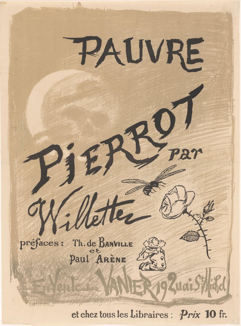 Pôster de Pauvre Pierrot de Adolphe Léon Willette de Adolphe Leon Willette