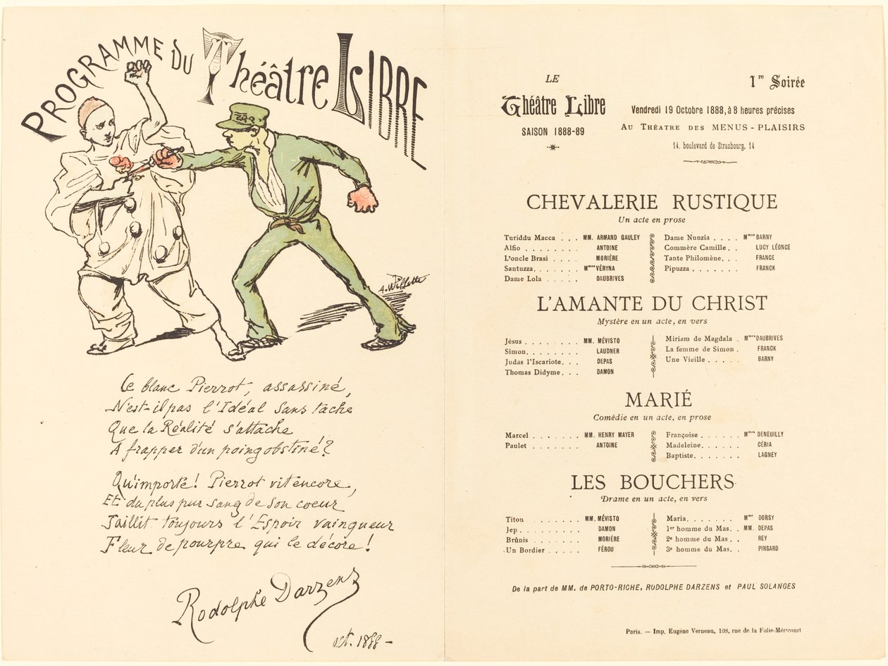cavalaria rústica; O Amante de Cristo; Casado; Os açougueiros de Adolphe Leon Willette