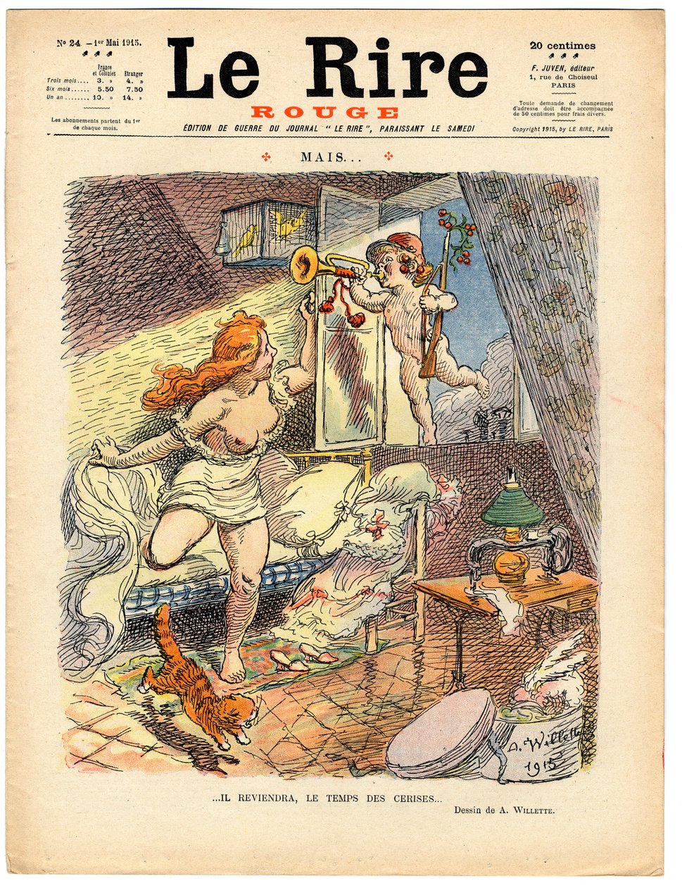 Capa de "The Red Laughter", Satirical in Colors de Adolphe Leon Willette