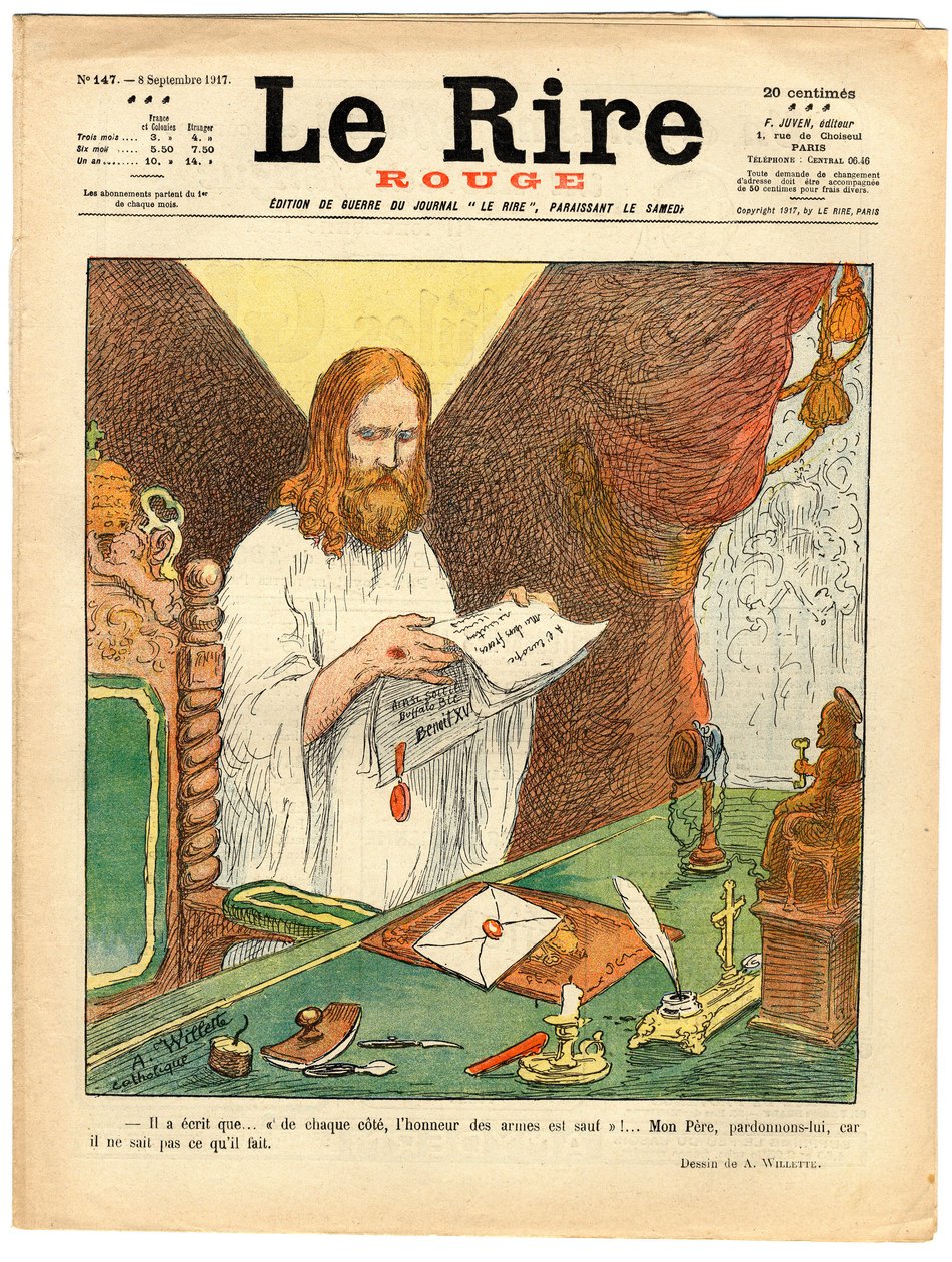 Capa de "The Red Laughter", Satirical in Colors de Adolphe Leon Willette