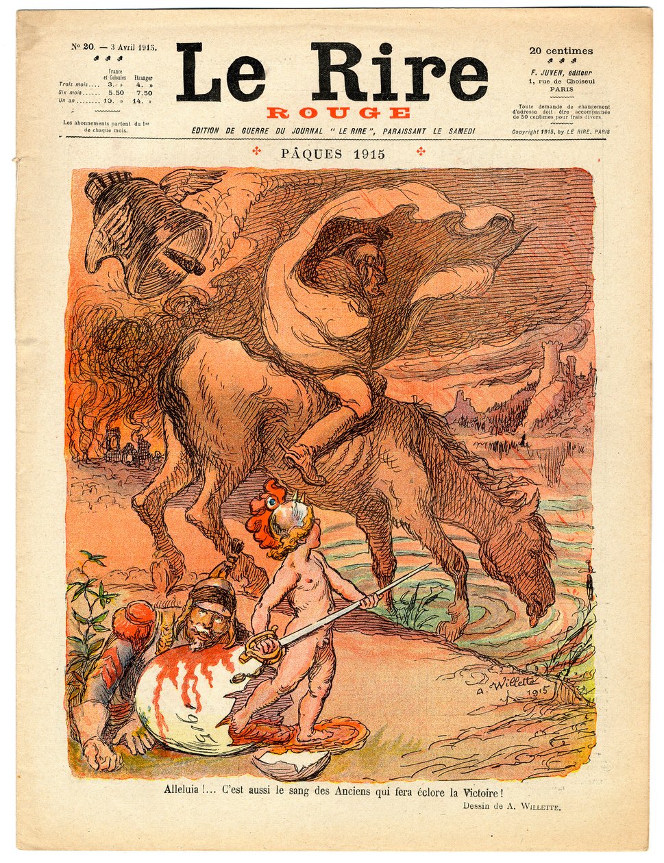 Capa de "The Red Laughter", Satirical in Colors de Adolphe Leon Willette